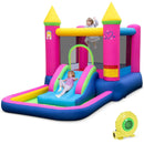 Inflatable Bounce House 4-in-1 Kids Princess-themed Bouncer Blow-up Bouncy Castle with 480 Blower by LJGDeals
