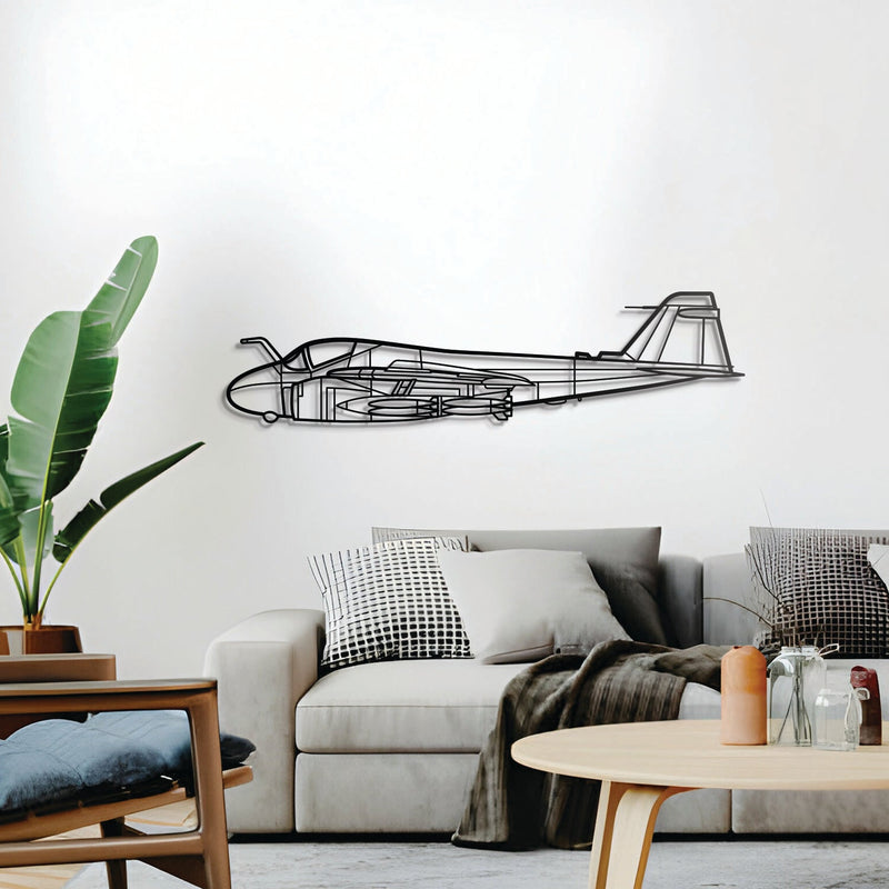 A-6 Intruder Metal Aircraft Wall Art - NCP0014