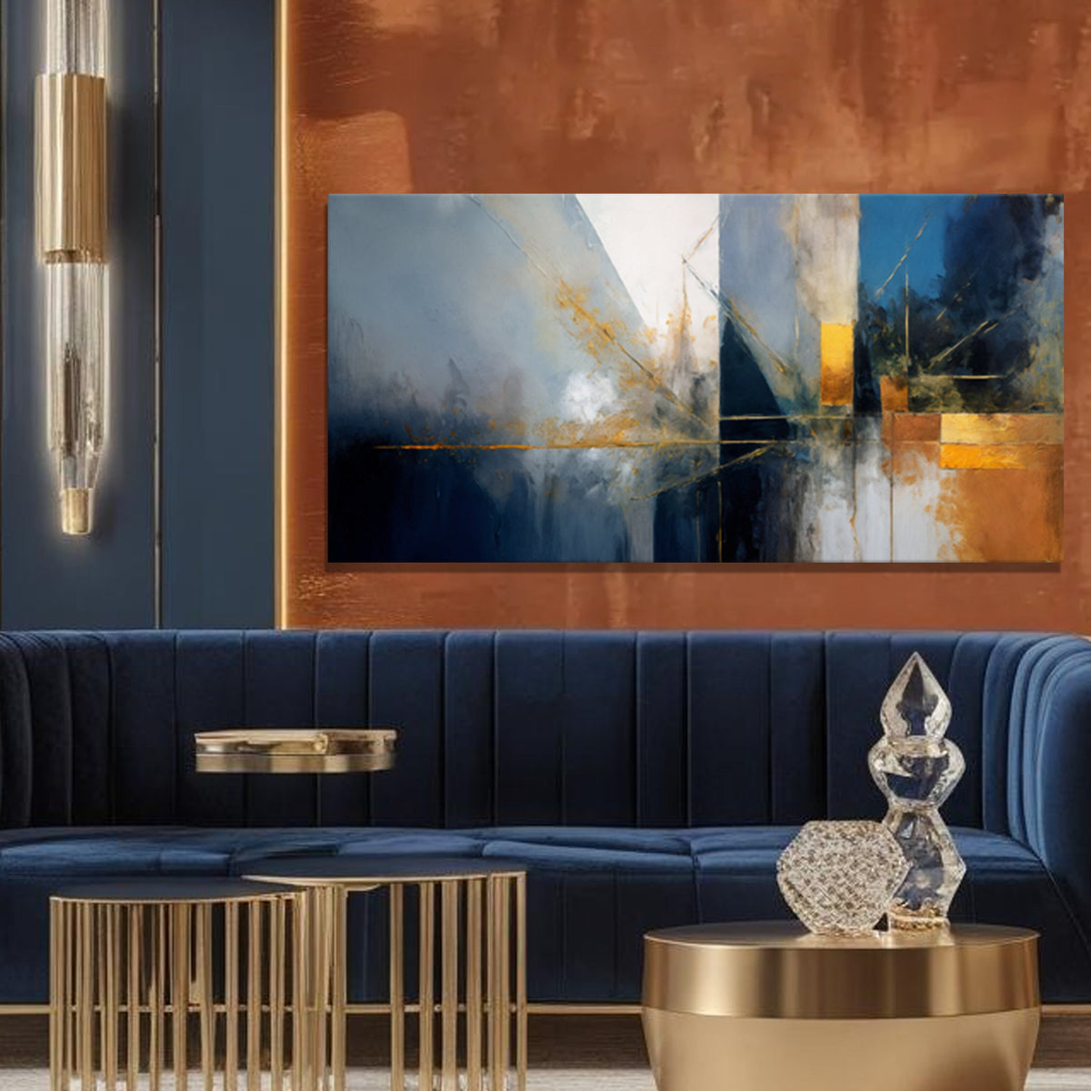 Abstract Geometric Lines Wall Art III, photo 3 of 10