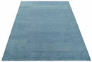 Light Blue Wool Hand Tufted Area Rug - Southwestern Gabbeh Boho by The Rug Decor