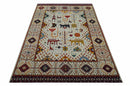 Lori Gabbeh Design Ivory 8x11.7 Hand Knotted wool Area Rug