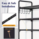 Multi Layers - Shoe Rack Organizer Column Storage Shelf Entryway w/ Hooks by 2Dropme