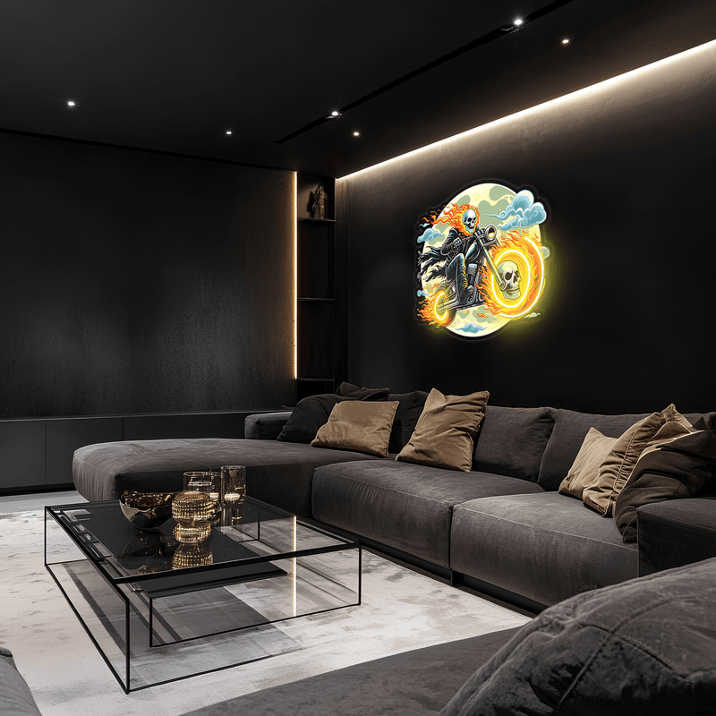 Ghost Driver Neon, Ghost Driver Uv Printing Neon, Ghost Driver Uv Printing Neon Signage, Neon Light, Neon Wall Art, Neon Signage, Neon Light