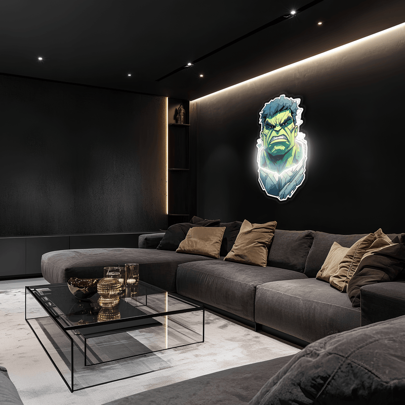 Hulk Neon Sign, Uv Print Neon, Hulk Wall Decor, Uv Print Neon Sign,Neon Light,Neon Wall Art, Neon Sign,Neon Light Sign,Neon Gifts
