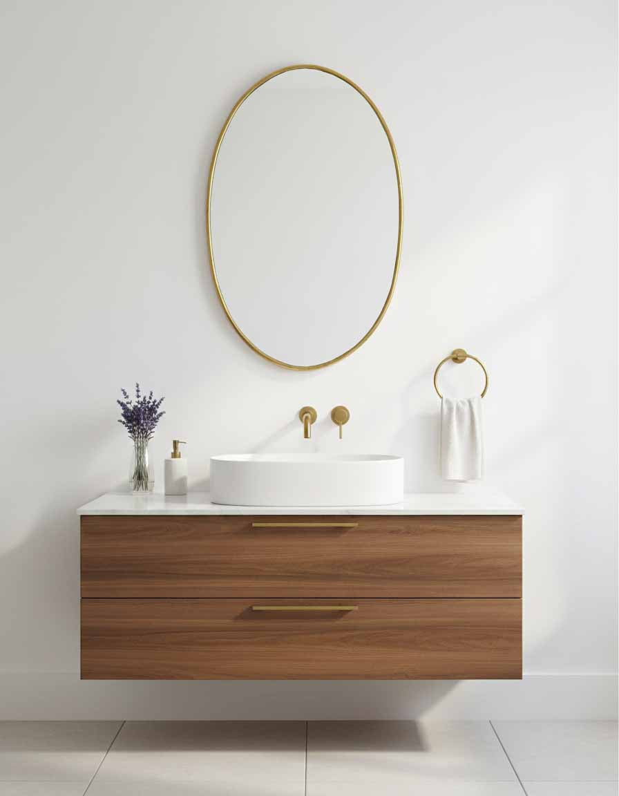 Oval Mirror - Brass Oval Wall Mirror, photo 3 of 13