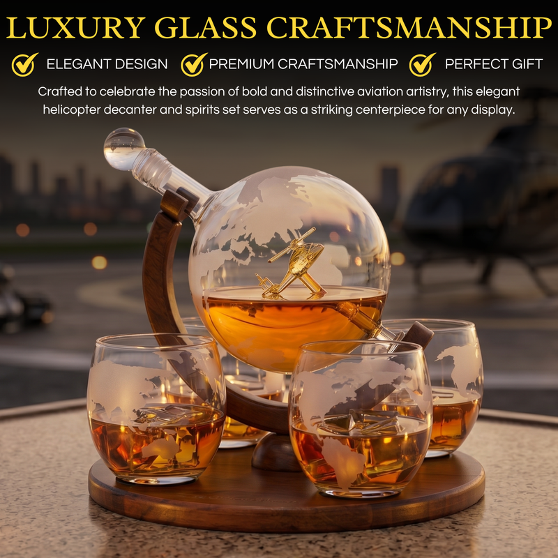 Helicopter Whiskey Decanter Gift Set, photo 3 of 8