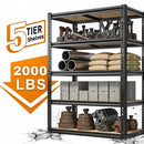 Heavy Duty Metal Garage Shelving Rack 2000lbs 4/5/6-Tier Steel Shelf 60"/72"/84" by 2Dropme