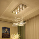 Luxury Rectangle LED Crystal Lamp for Dining Room, Living Room