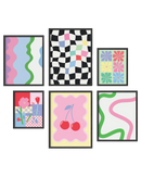 Danish pastel gallery wall