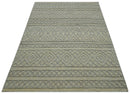 Custom Made Hand Knotted Modern Contemporary Gray Wool Area Rug