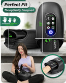 LX31 Rolling Hand Massager, Heat, Compression + Kneading, Smart Memory, Charcoal Black