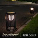 10.5'' High Solar Lantern Outdoor Table Lamp Black 2Pcs by JHY DESIGN