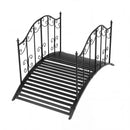 3.9 ft Garden Metal Bridge with Dual Patterned Side Rails by LJGDeals