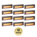 STLA10 6-Pack 6W Low Voltage 10.6" LED Outdoor Step Lights, 12V-24V 5CCT 1800K/2700K/3000K/4000K/.Integrated LED Aluminum Deck Lights Landscape Lights