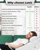 LX6 3-Piece Compact Support for Reading, Rest & Leg Elevation, Wedge Pillow Set, Pebble White