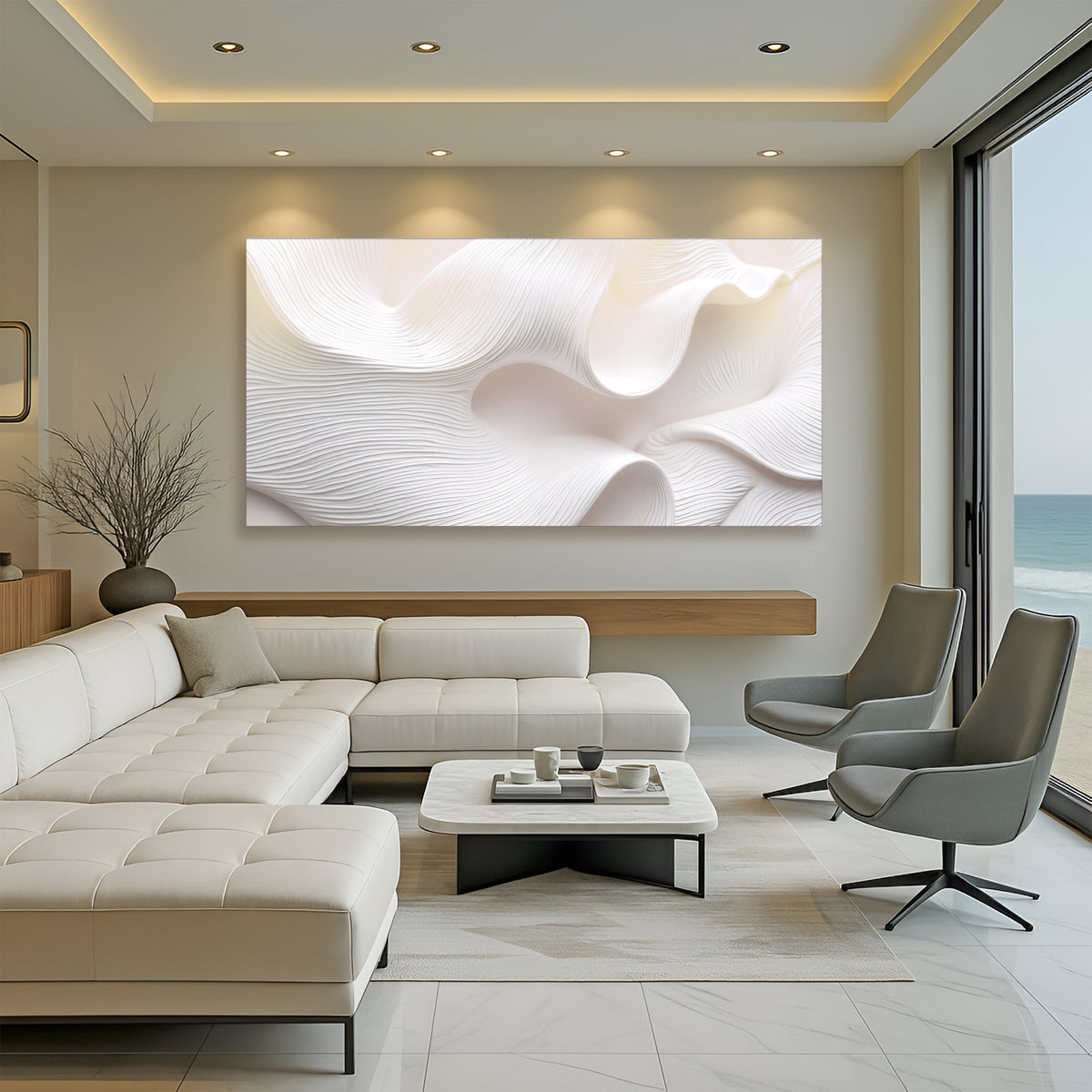 Minimalist Waves Wall Art II, photo 3 of 10