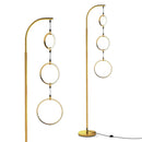 3-Circle Dimmable LED Floor Lamp with Foot Pedal Switch 3 Color Temperatures by DirectDeals
