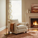 3-Circle Dimmable LED Floor Lamp with Foot Pedal Switch 3 Color Temperatures by LJGDeals
