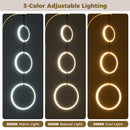 3-Circle Dimmable LED Floor Lamp with Foot Pedal Switch 3 Color Temperatures by DirectDeals