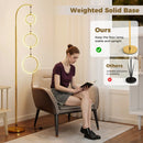 3-Circle Dimmable LED Floor Lamp with Foot Pedal Switch 3 Color Temperatures by LJGDeals