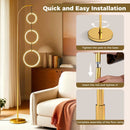 3-Circle Dimmable LED Floor Lamp with Foot Pedal Switch 3 Color Temperatures by DirectDeals
