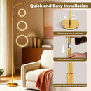 3-Circle Dimmable LED Floor Lamp with Foot Pedal Switch 3 Color Temperatures by LJGDeals