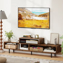3 Cubby TV Stand for TVs up to 70 Inch with Open Storage Compartments by LJGDeals