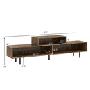 3 Cubby TV Stand for TVs up to 70 Inch with Open Storage Compartments by LJGDeals