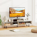 3 Cubby TV Stand for TVs up to 70 Inch with Open Storage Compartments by LJGDeals