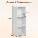 3-Cube Bookcase with Anti-Tipping Kits - White