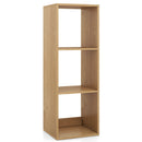 3 Cube Bookshelf with Back Guardrail for Living Room Bedroom-White by DirectDeals
