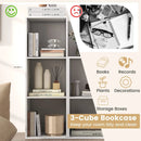3 Cube Bookshelf with Back Guardrail for Living Room Bedroom by LJGDeals