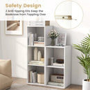 3 Cube Bookshelf with Back Guardrail for Living Room Bedroom by LJGDeals
