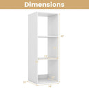 3 Cube Bookshelf with Back Guardrail for Living Room Bedroom by LJGDeals