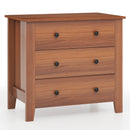3 Drawer Dresser Chest of Drawers Bedside Table-White by DirectDeals