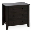 3-Drawer Dresser Wide Chest of Drawers Modern Large Nightstand Closet Storage Organizer-Dark Brown by LJGDeals
