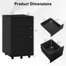 3 Drawer Filing Cabinet Locking Pedestal Desk