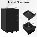 3 Drawer Filing Cabinet Locking Pedestal Desk by LJGDeals