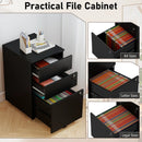 3 Drawer Filing Cabinet Locking Pedestal Desk by LJGDeals