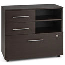 3 Drawer Lateral File Cabinet on Wheels with Storage Shelves by LJGDeals