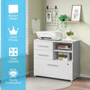 3 Drawer Lateral File Cabinet on Wheels with Storage Shelves by LJGDeals