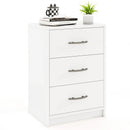 3 Drawer Nightstand with Storage for Living Room-White by LJGDeals