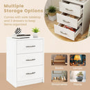 3 Drawer Nightstand with Storage for Living Room-White by LJGDeals