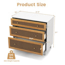 3-Drawer Rattan Dresser Chest with Anti-toppling Device-Brown by DirectDeals