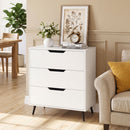 3-Drawer Wooden Dresser with Metal Legs - Rustic Farmhouse by DirectDeals