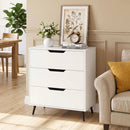 3-Drawer Wooden Dresser with Metal Legs - Rustic Farmhouse by LJGDeals