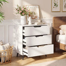 3-Drawer Wooden Dresser with Metal Legs - Rustic Farmhouse by LJGDeals
