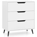 3-Drawer Wooden Dresser with Metal Legs - Rustic Farmhouse by LJGDeals