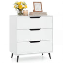 3-Drawer Wooden Dresser with Metal Legs - Rustic Farmhouse by LJGDeals