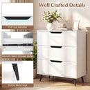 3-Drawer Wooden Dresser with Metal Legs - Rustic Farmhouse by LJGDeals